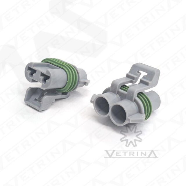 Conector DELPHI DUCON 2 vias cinza