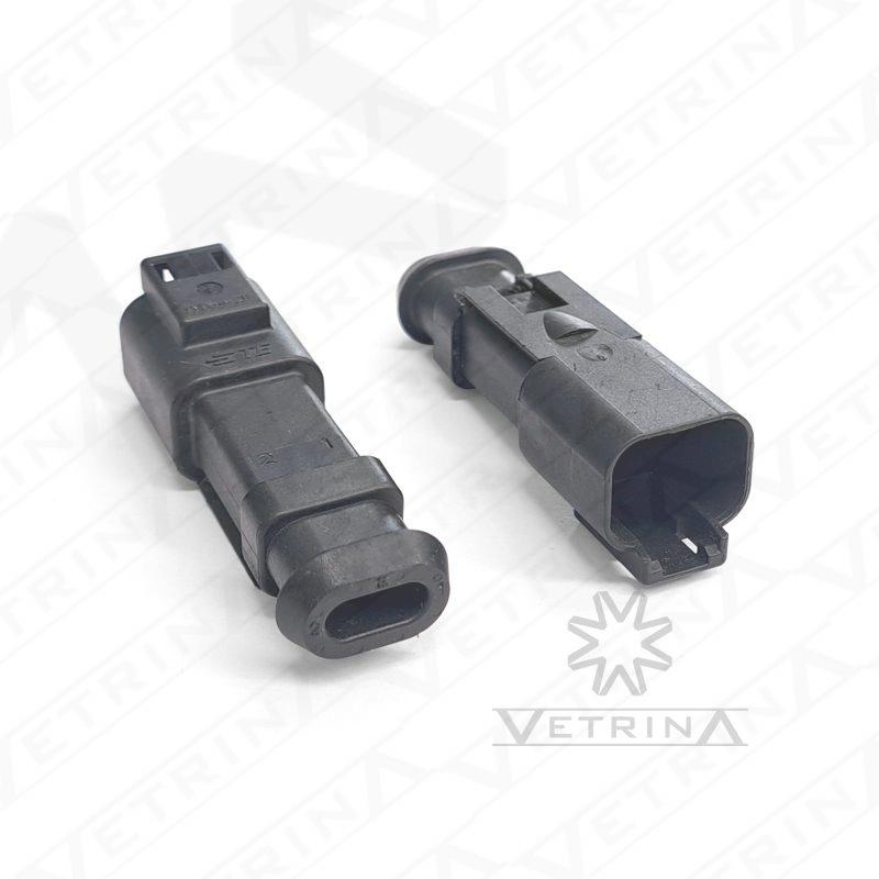Conector DEUTSCH DT 2 vias preto long cap