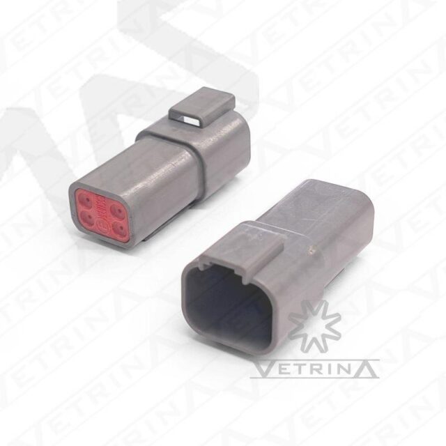 Conector DEUTSCH DT 4 vias cinza
