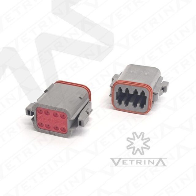 Conector DEUTSCH DT 8 vias cinza