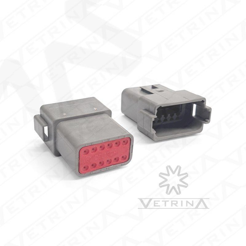 Conector DEUTSCH DT 12 vias cinza