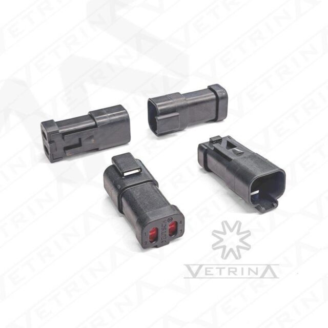 Conector DEUTSCH DT 4 vias preto com retentor