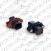 Conector DEUTSCH DT 6 vias preto com flange 2 furos e retentor