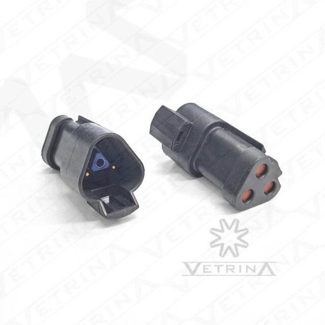 Conector DEUTSCH DT 3 vias preto com resistor