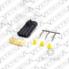 Conector 3 vias preto