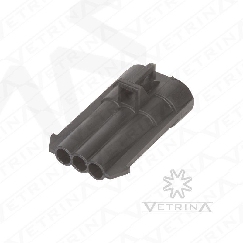 Conector 3 vias preto