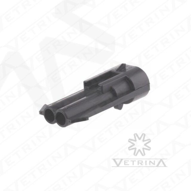 Conector 2 vias preto