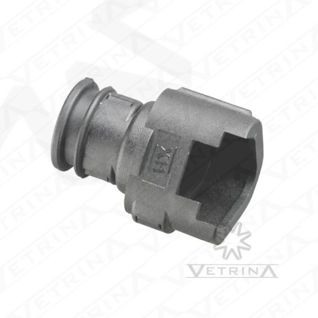 Conector 2 vias preto articulado