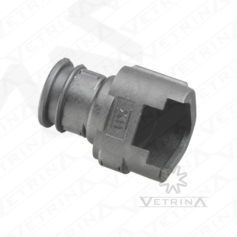 Conector 2 vias preto articulado