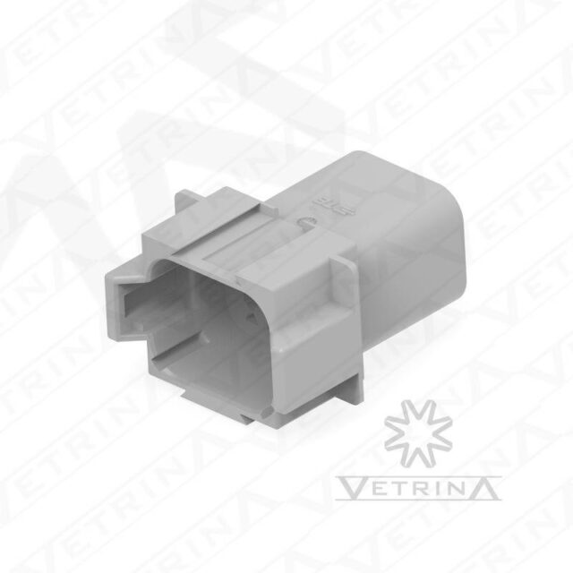 Conector 8 vias cinza