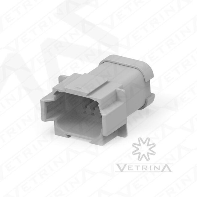 Conector 8 vias cinza