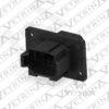 Conector 8 vias preto com flange