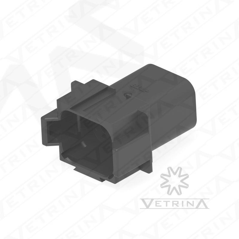 Conector 8 vias preto
