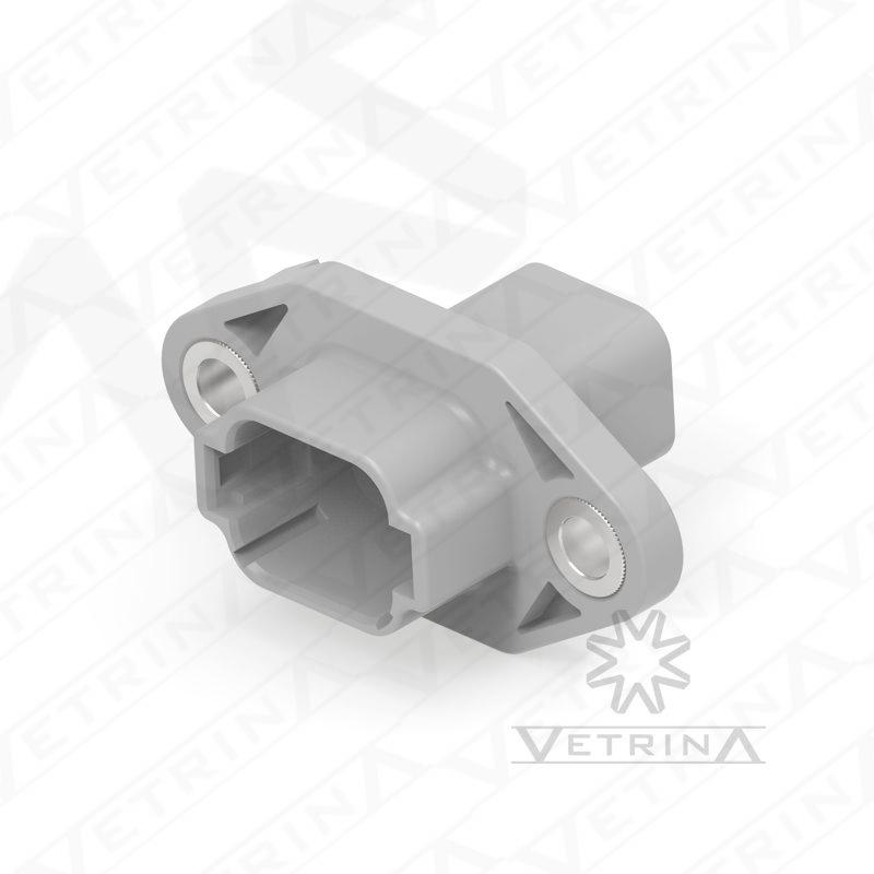 Conector 8 vias cinza