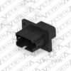 Conector 12 vias preto com flange