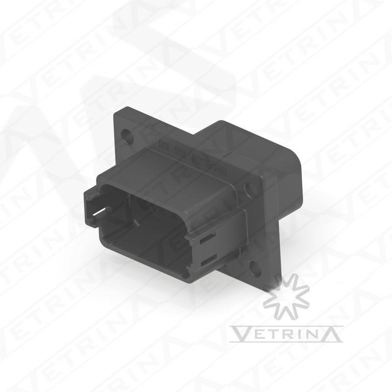 Conector 12 vias com flange