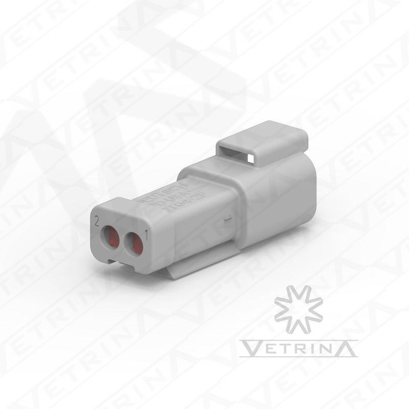 Conector 2 vias cinza