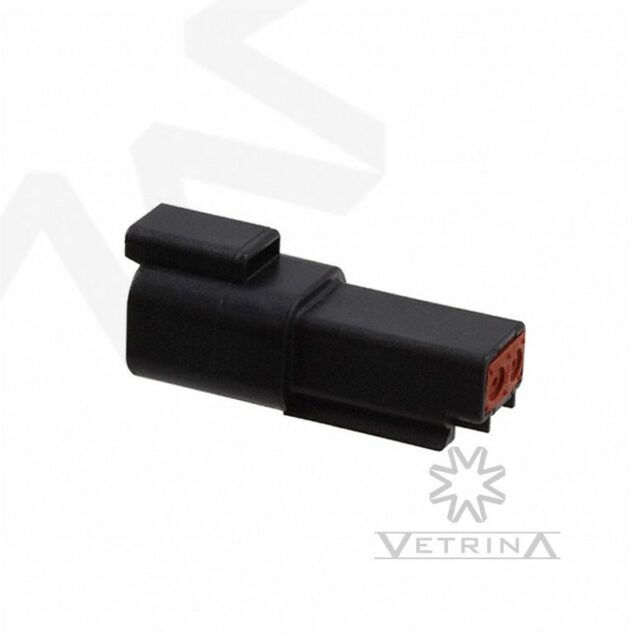 Conector 2 vias preto