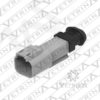 Conector 2 vias cinza com ponta alongada preta