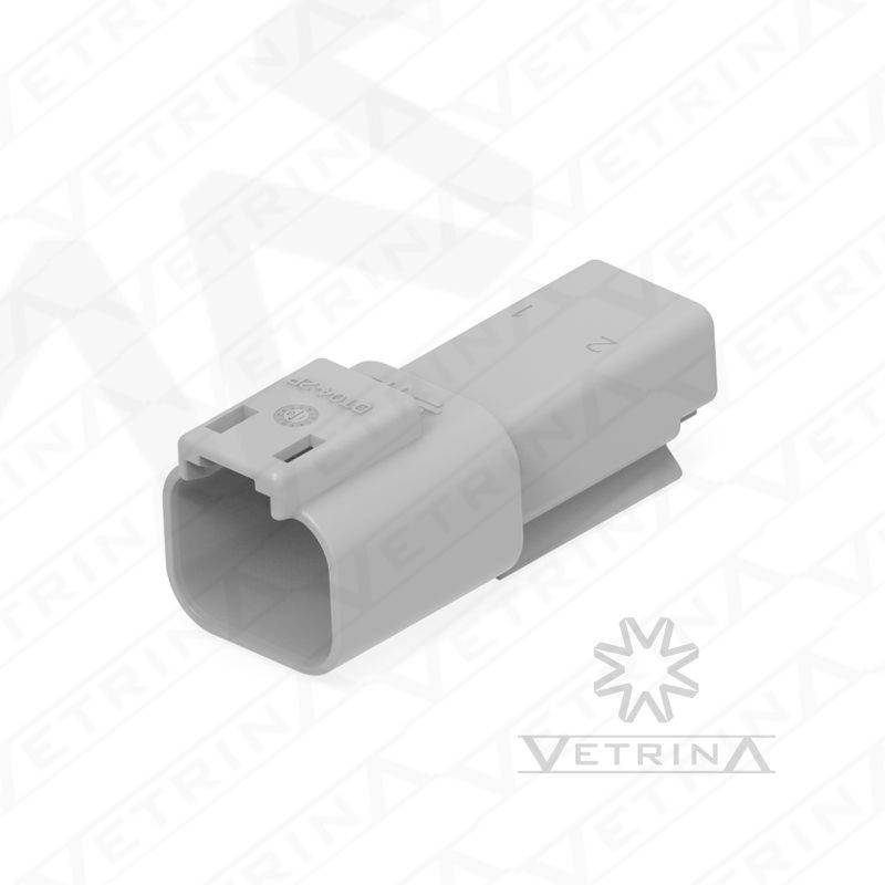 Conector 2 vias cinza