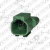 Conector 2 vias verde com diodo