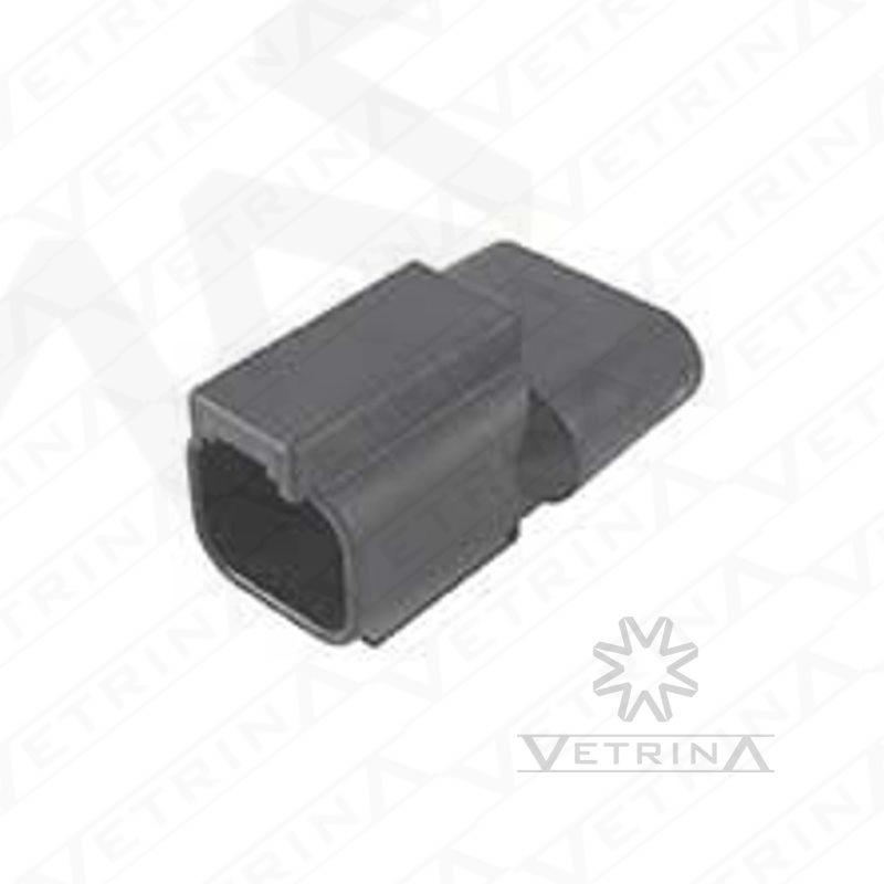 Conector 2 vias preto com diodo