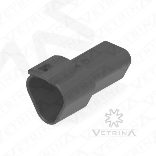 Conector 3 vias preto