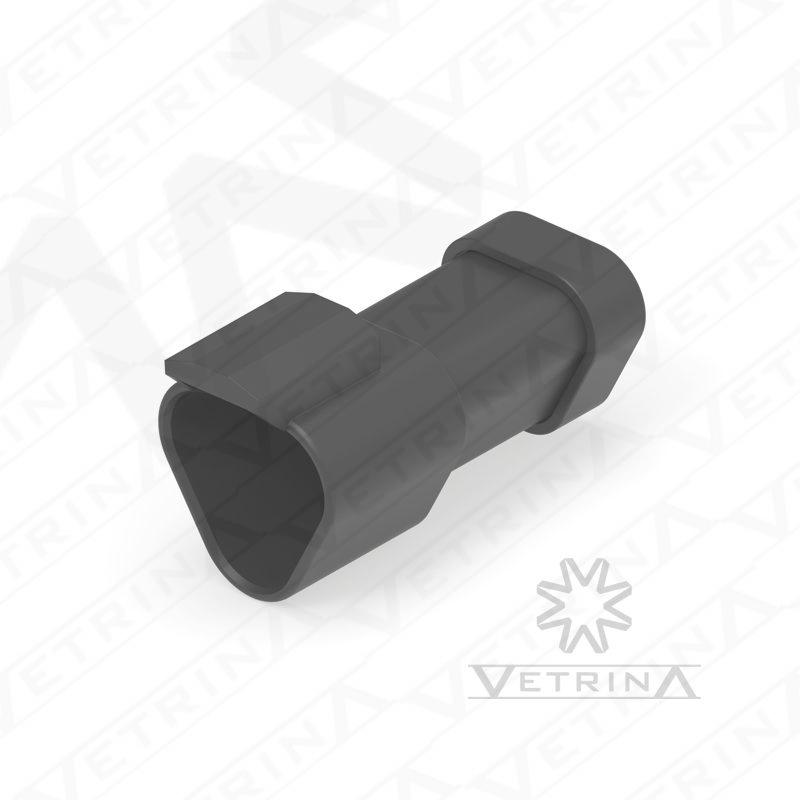 Conector 3 vias preto