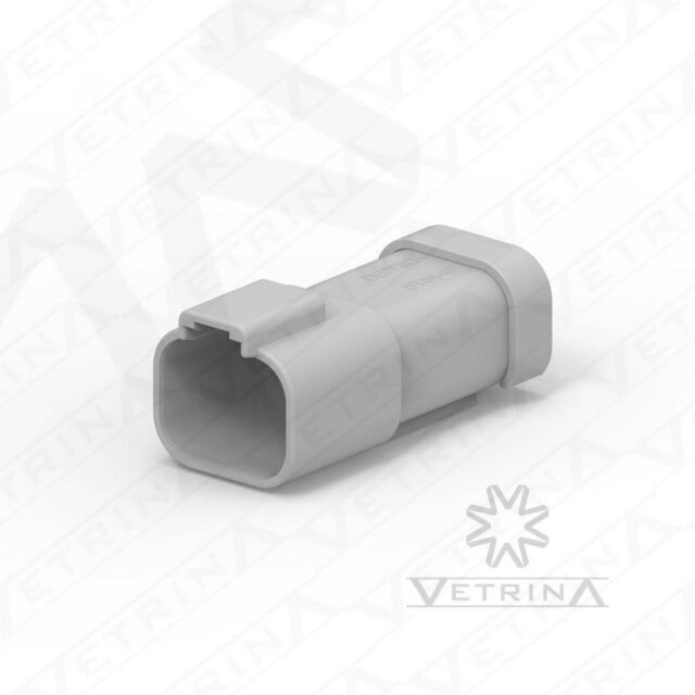 Conector 4 vias cinza