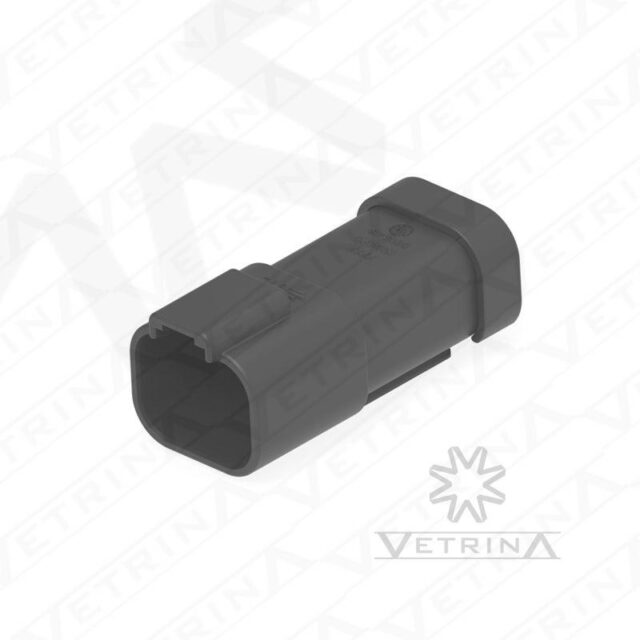 Conector 4 vias preto