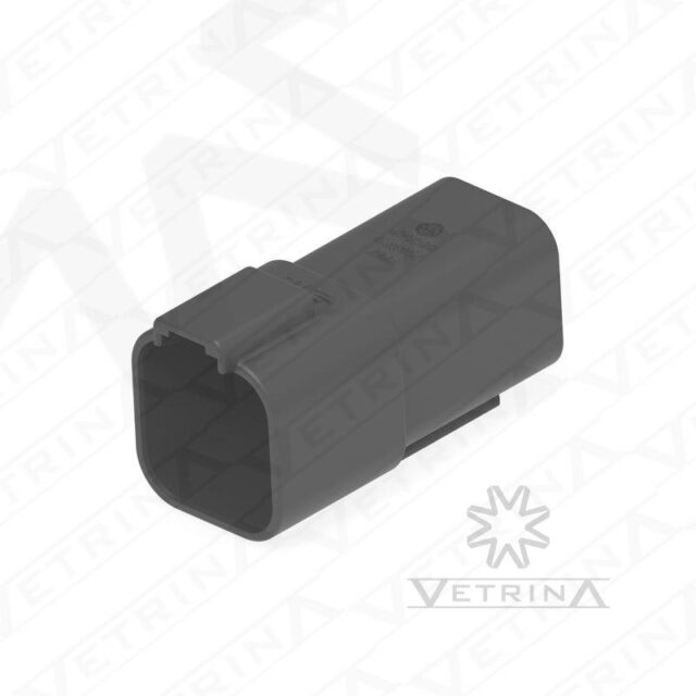 Conector 6 vias preto