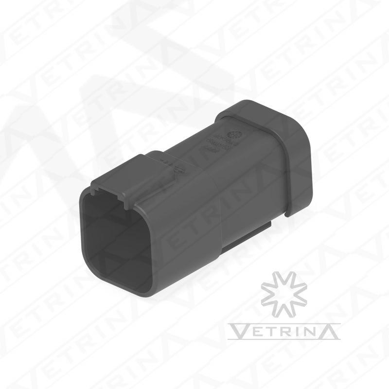 Conector 6 vias preto