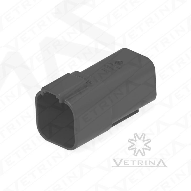 Conector 6 vias preto
