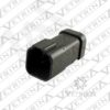 Conector 6 vias preto