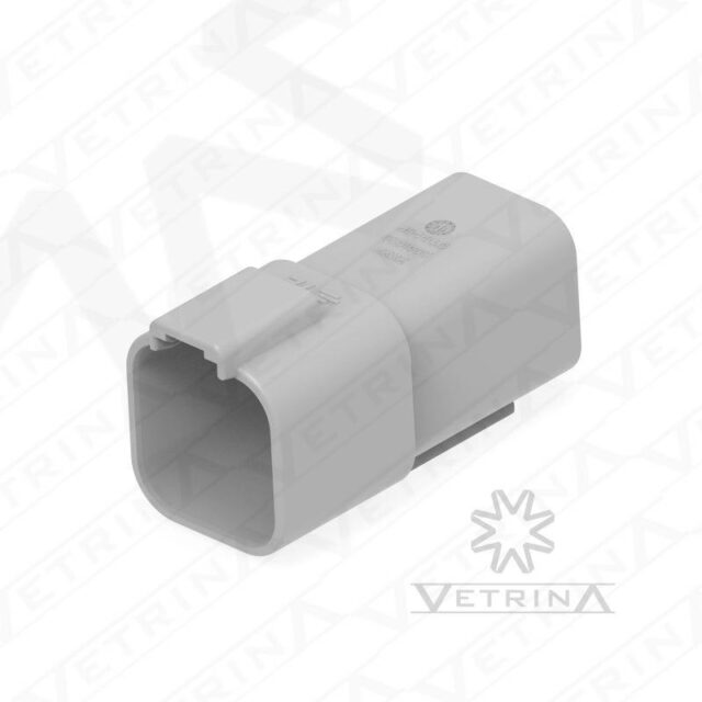 Conector 6 vias cinza