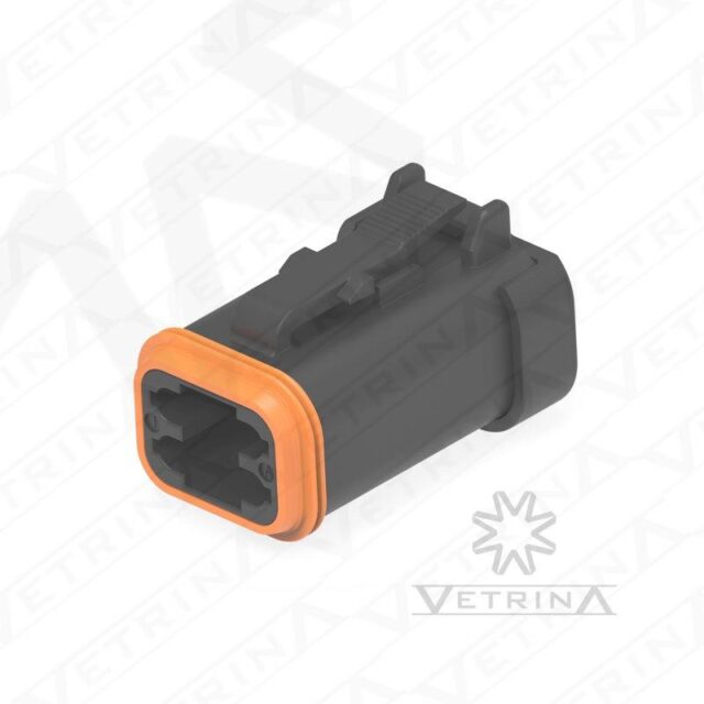 Conector 4 vias preto