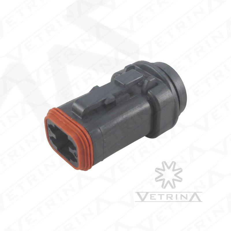 Conector 4 vias preto