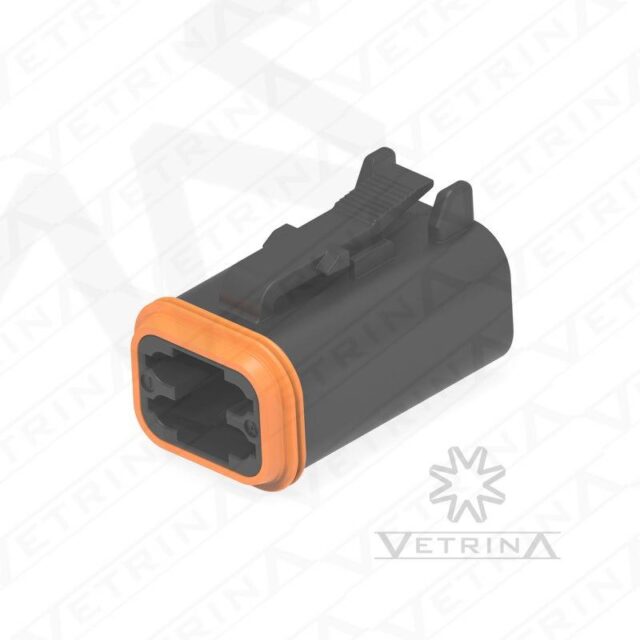 Conector 4 vias preto