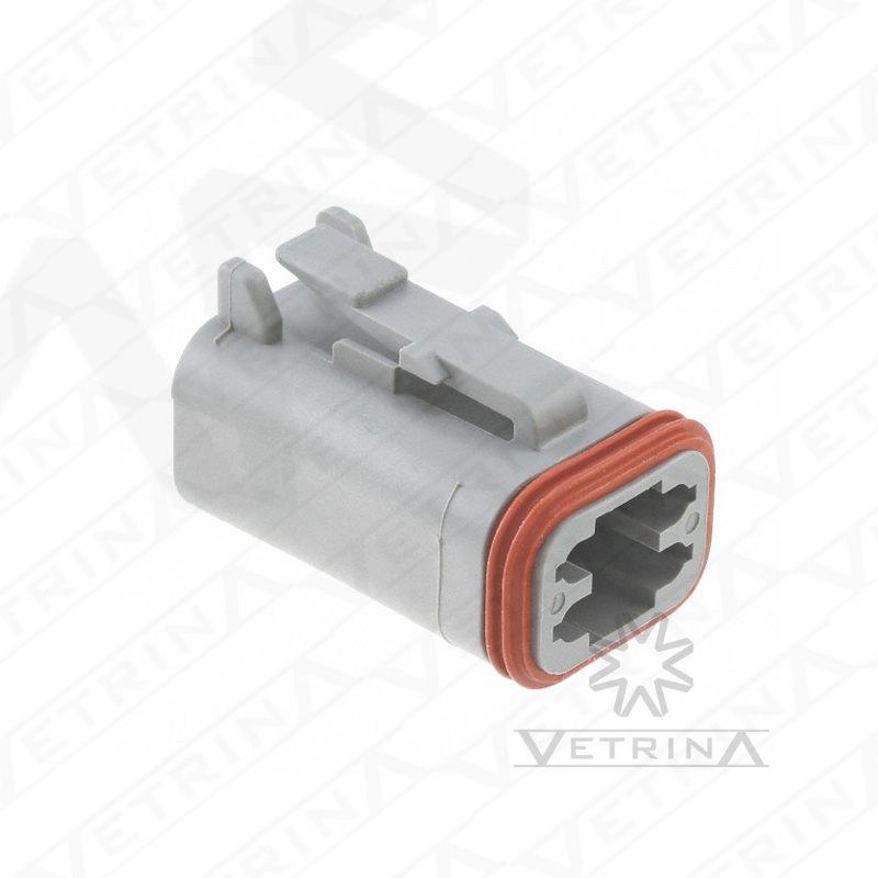 Conector 4 vias cinza
