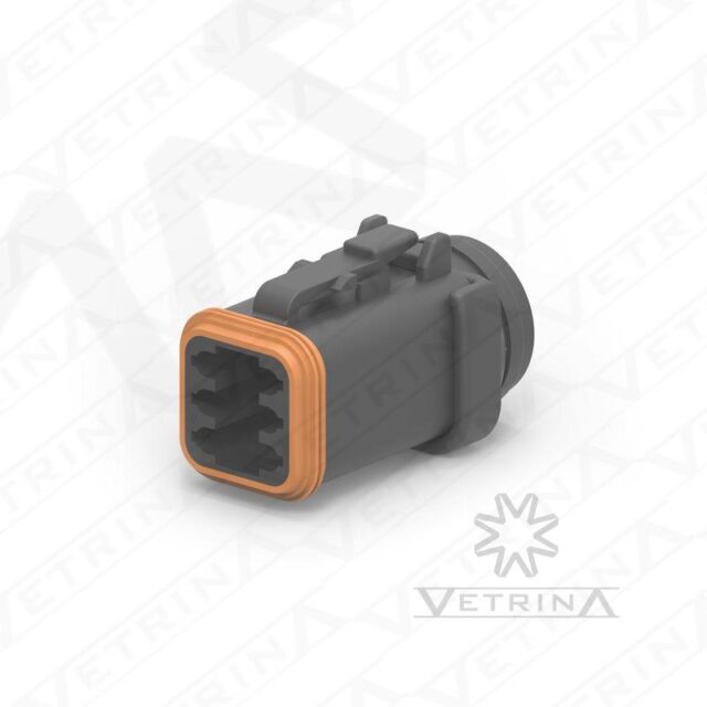 Conector 6 vias preto