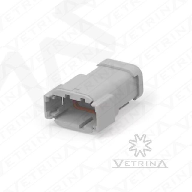 Conector 8 vias cinza