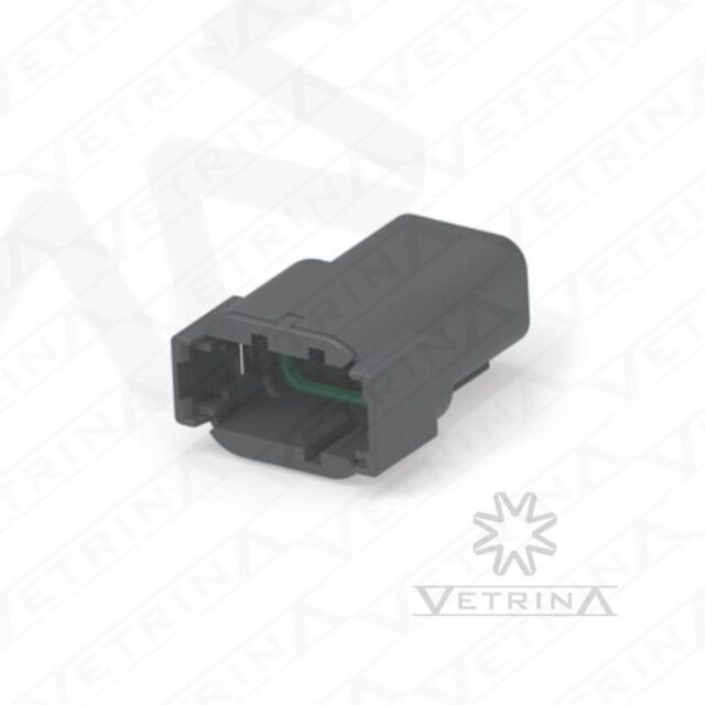 Conector 8 vias preto e verde
