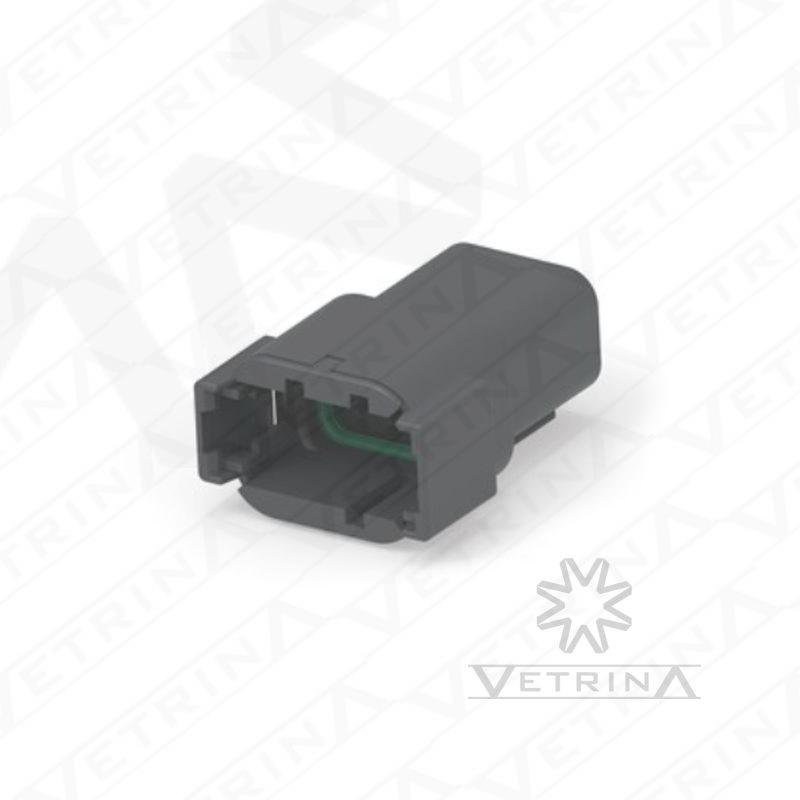 Conector 8 vias preto e verde
