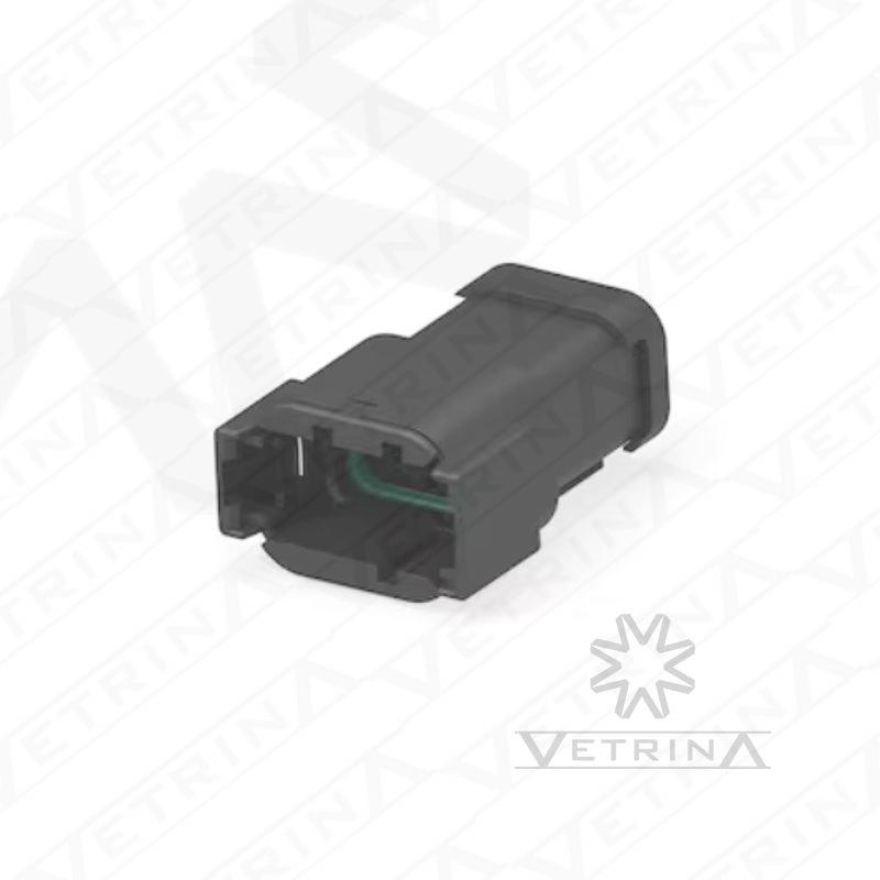 Conector 8 vias preto e verde