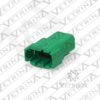 Conector 8 vias verde e preto