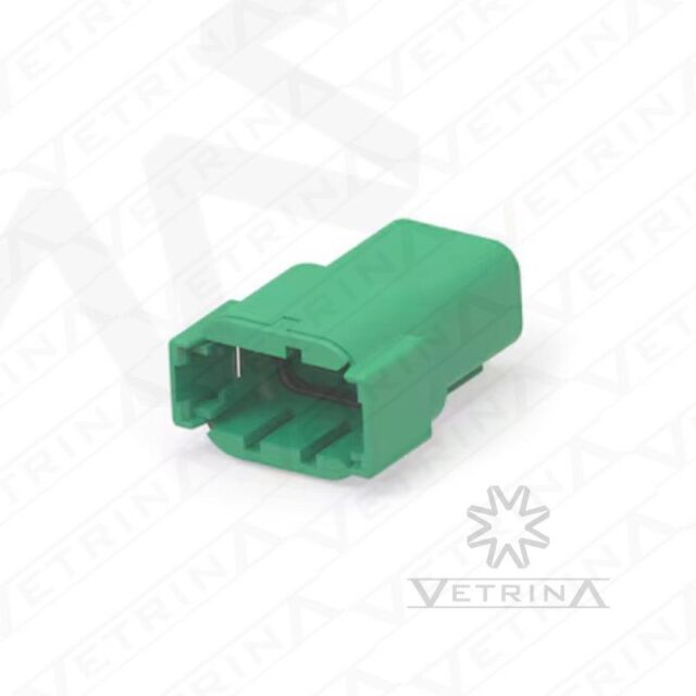 Conector 8 vias verde e preto