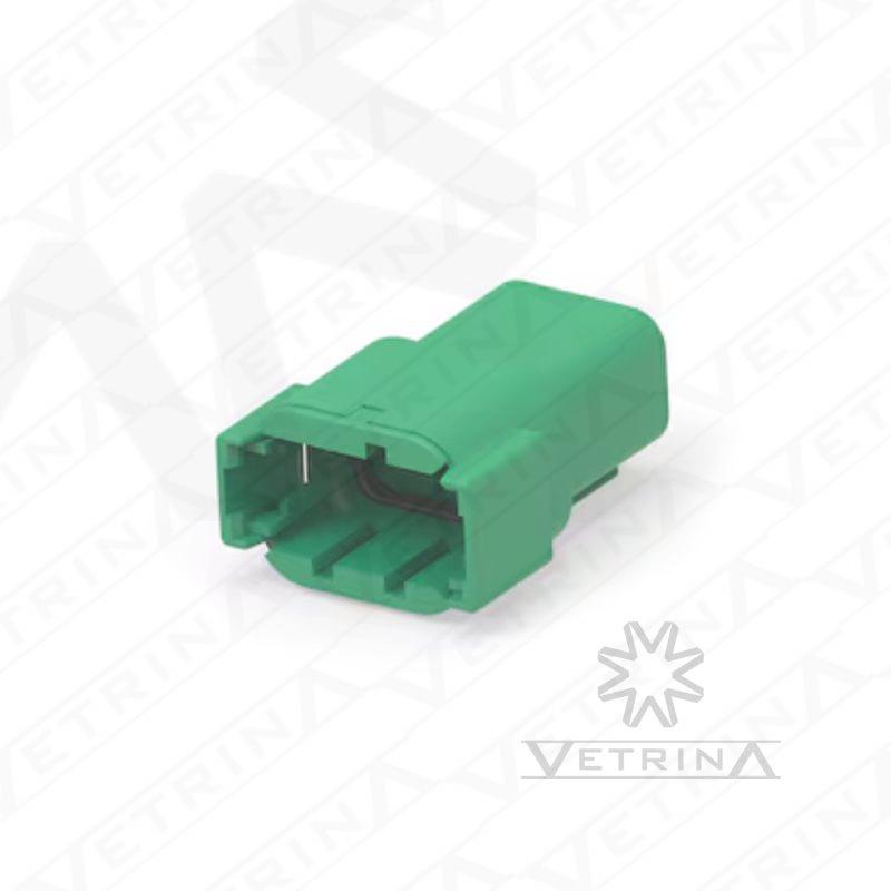 Conector 8 vias verde e preto