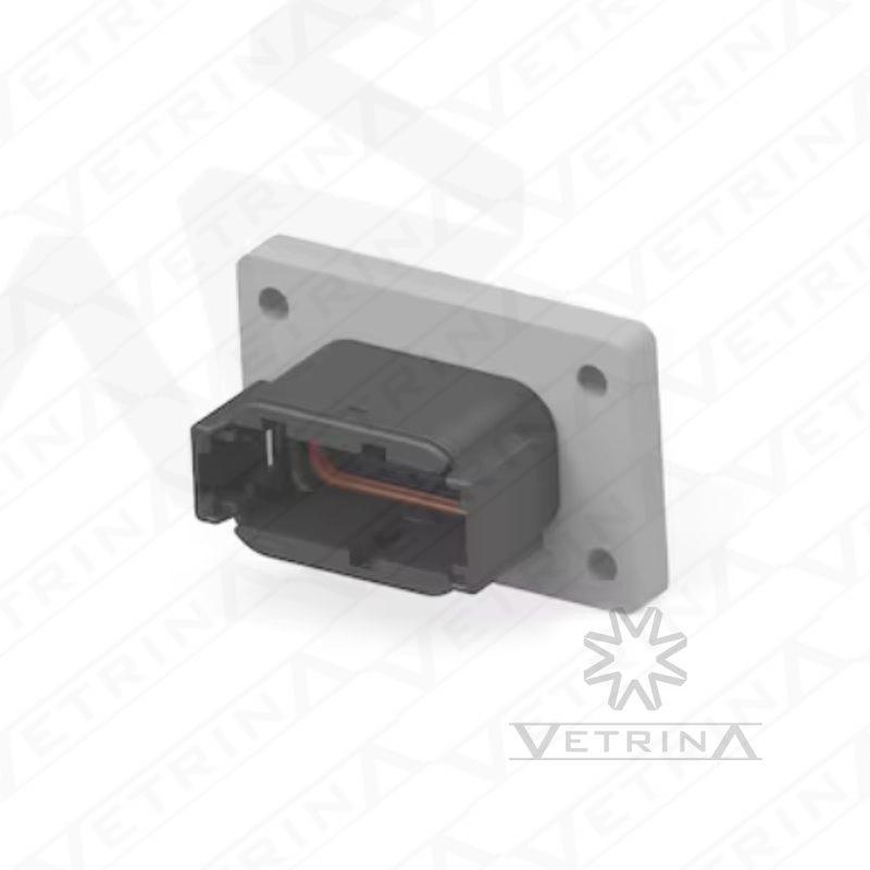 Conector 12 vias com flange
