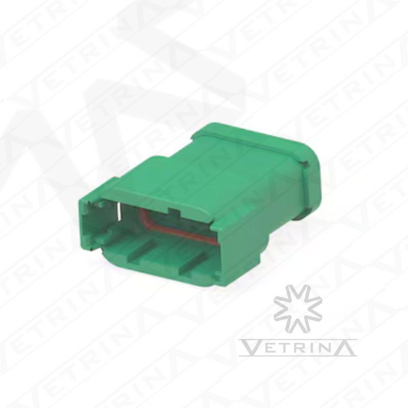 Conector 12 vias verde