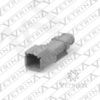 Conector 2 vias cinza alongado